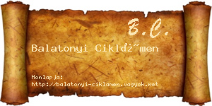 Balatonyi Ciklámen névjegykártya